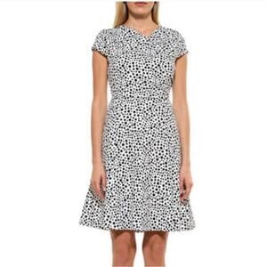 NWT Alexia Admore Karin Black & White Dot Dress 14